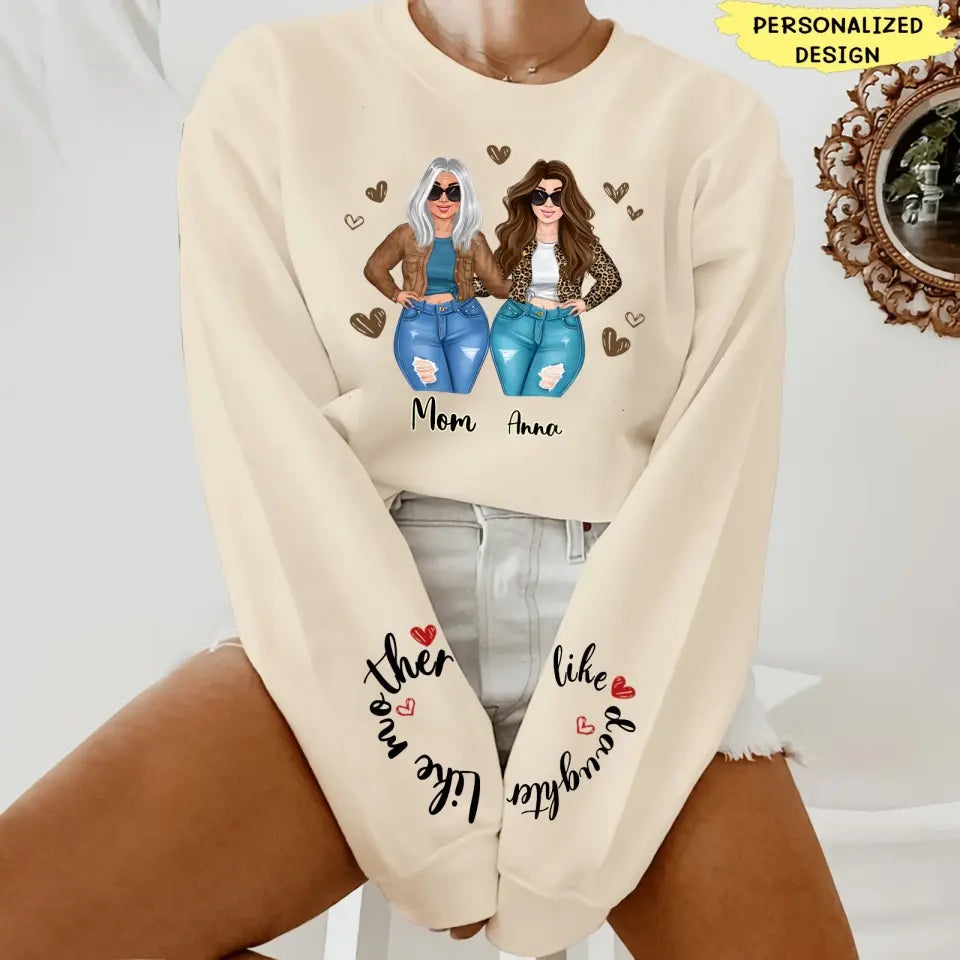 Personalized Mother Daughter AOP Sweater - Mother's Day Gift Idea For Mom - Like Mother Like Daughter