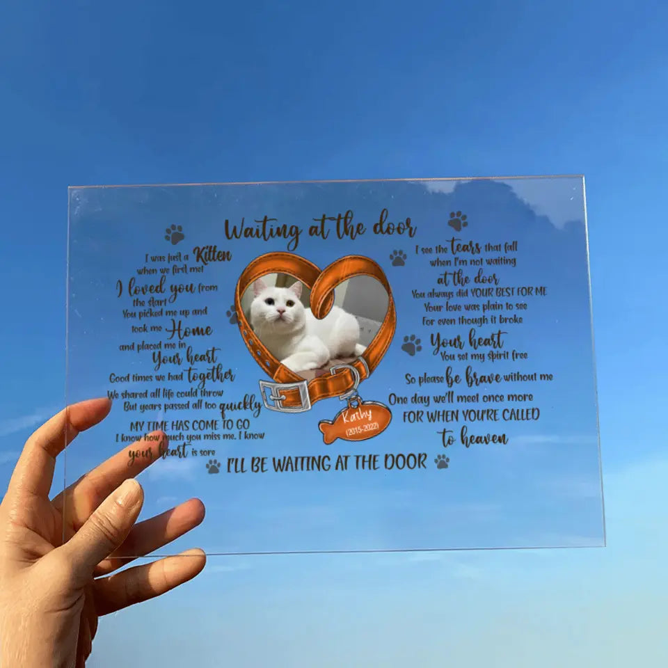 Personalized Memorial Photo Cat Acrylic Plaque - Gift Idea For Pet Lover - I Was Just A Kitten