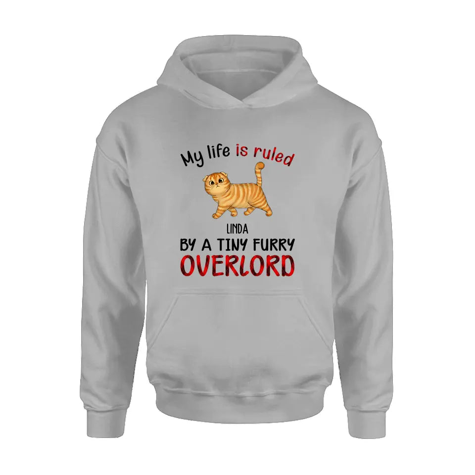 Personalized Pet Shirt/Hoodie - Up to 4 Dogs - Mother's Day/Father's Day Gift Idea For Dog/Cat Lovers - My Life Is Ruled By A Tiny Furry Overlord