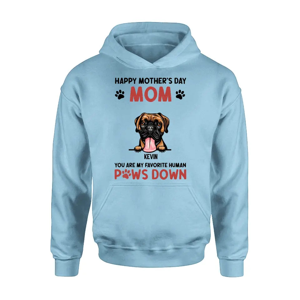 Personalized Dog Mom Shirt/Hoodie - Up to 5 Dogs - Mother's Day Gift Idea for Dog Lovers - Happy Mother's Day