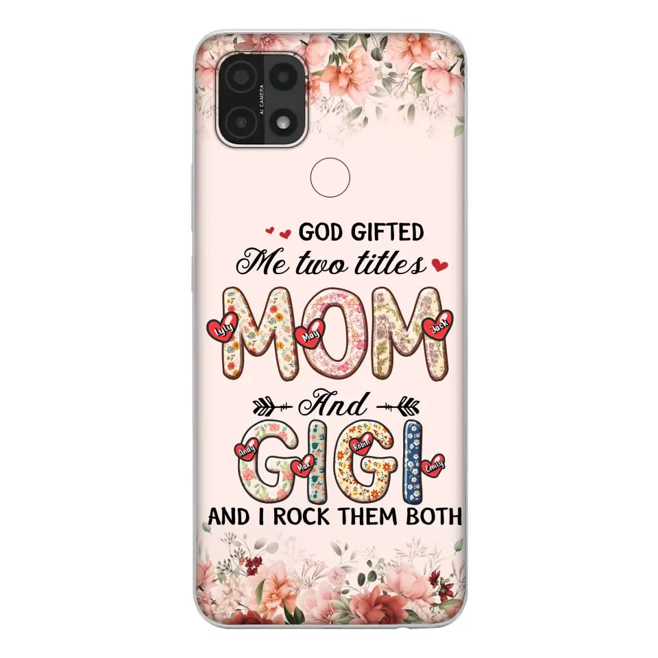 Personalized Grandma Phone Case - Up to 7 Kids & 7 Grandkids - Mother's Day Gift Idea for Grandma/Mom - God Gifted Me Two Titles - Xiaomi/Oppo/Huawei