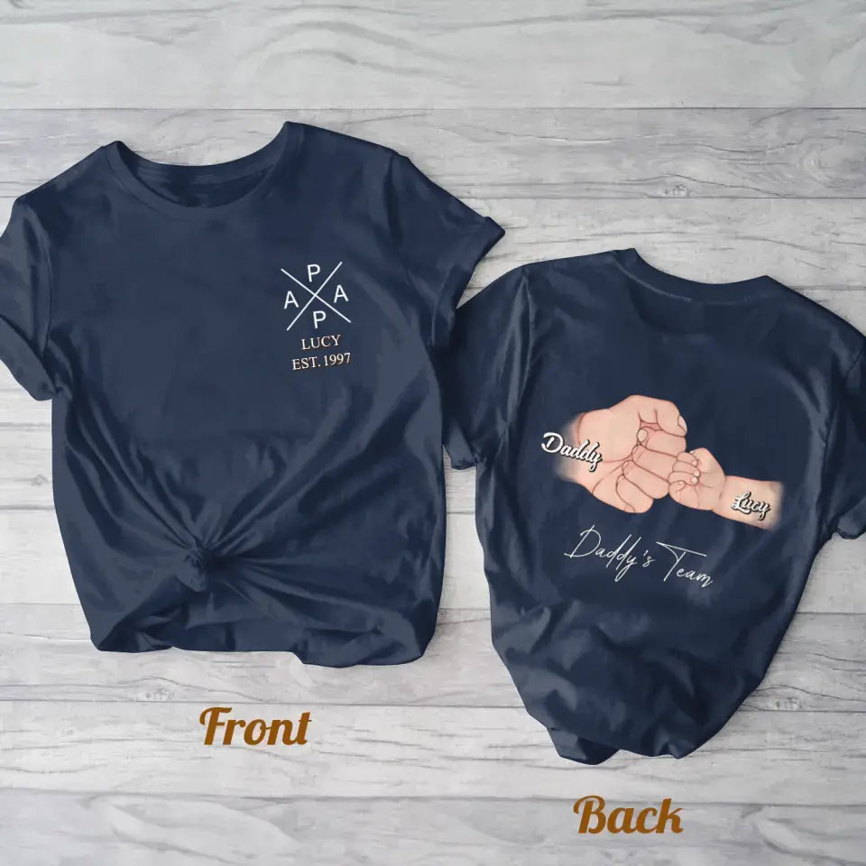 Personalized Dad AOP T-shirt - Up to 5 Kids - Father's Day Gift Idea - Daddy's Team