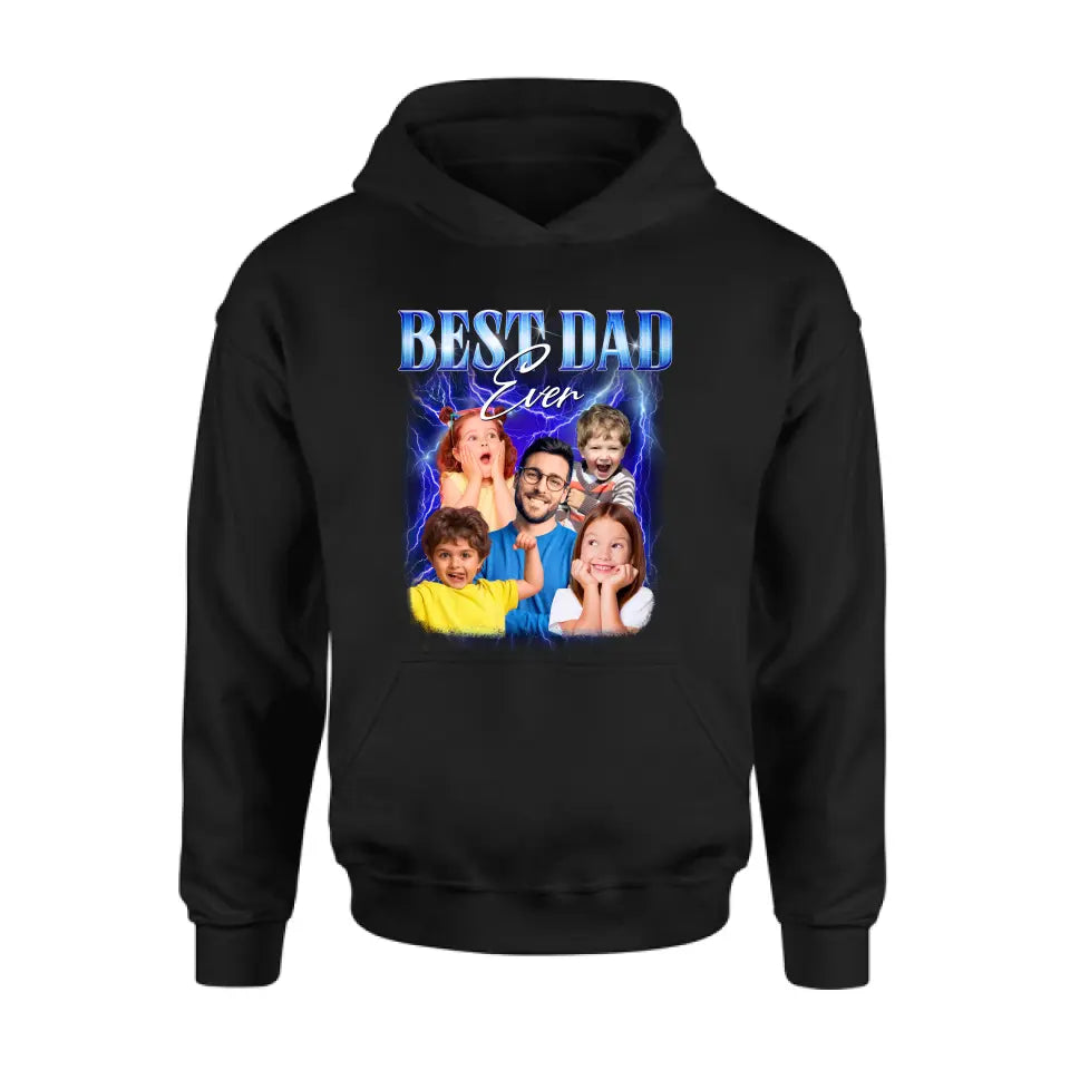 Personalized Dad Photo Shirt/Hoodie - Up to 5 Photos - Gift Idea For Father's Day - Best Dad Ever