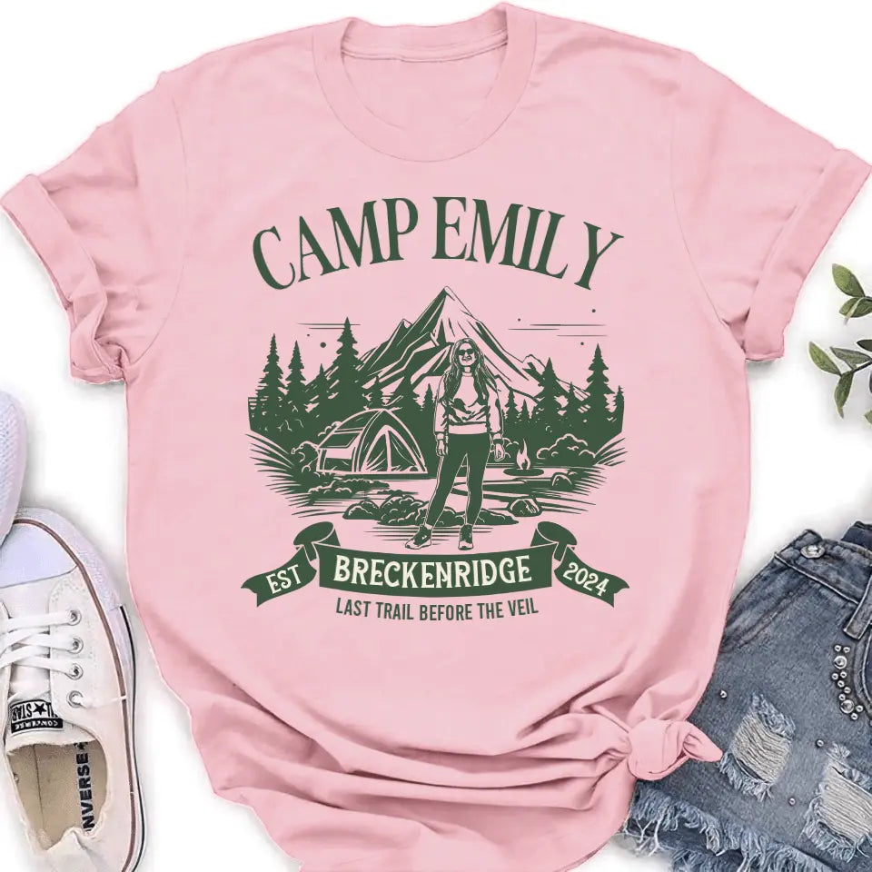 Personalized Camping Vintage T-shirt - Upload Photo - Gift Idea For Camping Lover