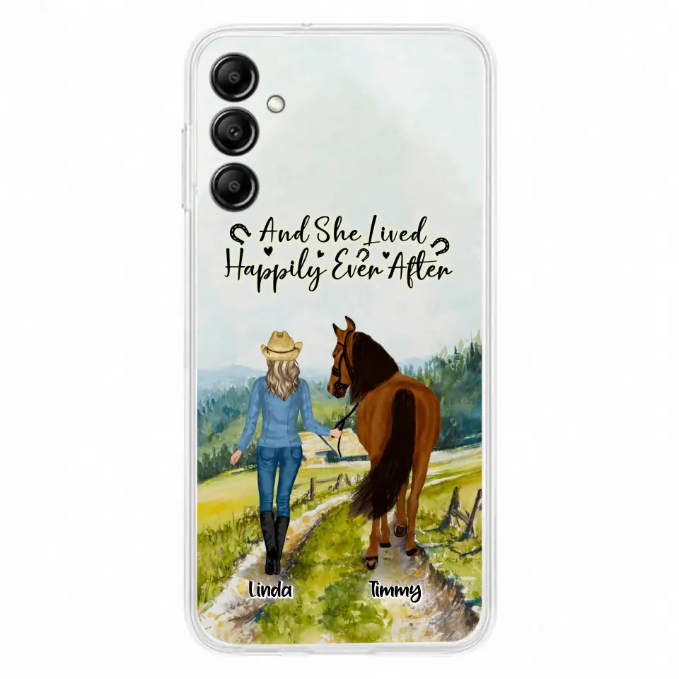 Personalized Horse Girl Phone Case - Up to 4 Horses - Best Gift For Horse Lover - Just A Girl Who Loves Horses - Case For Iphone/Samsung