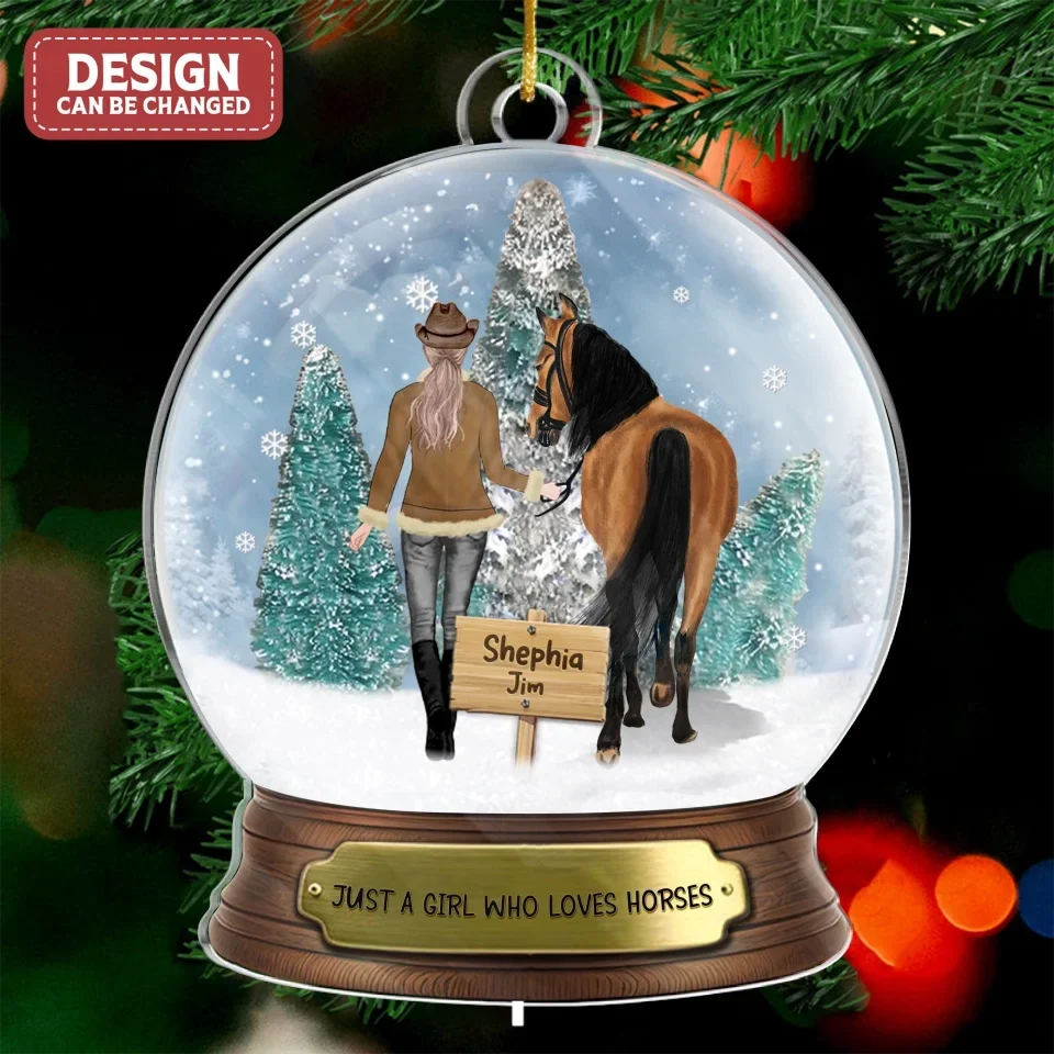 Personalized Horse Acrylic Ornament - Up to 3 Horses - Christmas Gift For Horse Lover - Riding Partners For Life