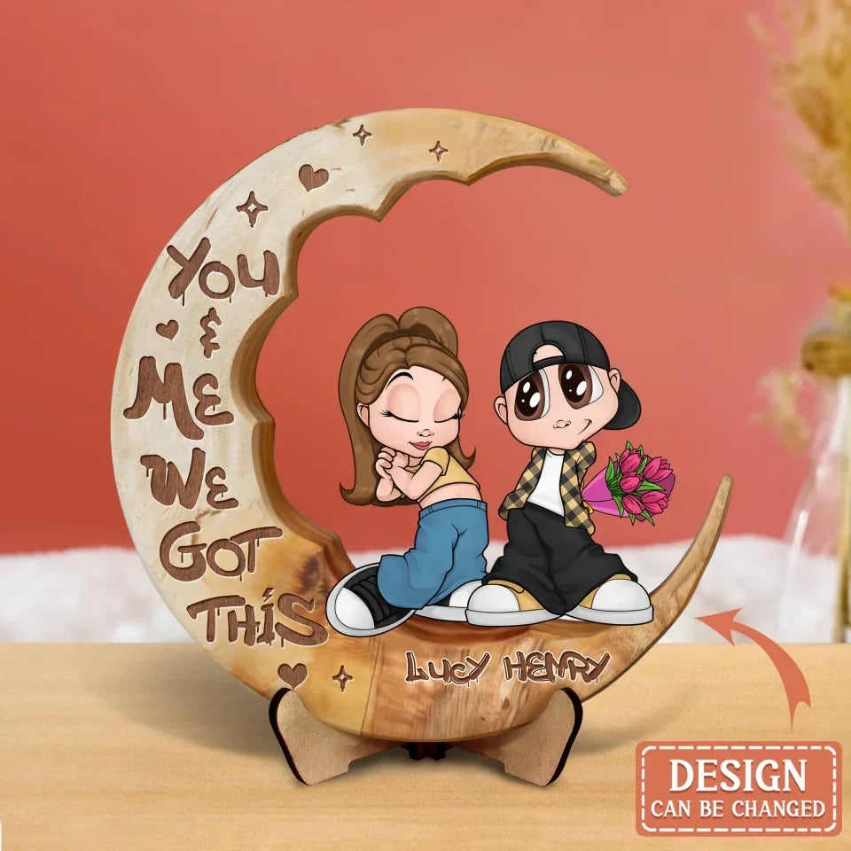 Personalized Y2K Couple 2 Layered Wooden Art - Gift Idea For Couple - I'm Your No Returns Or Refunds