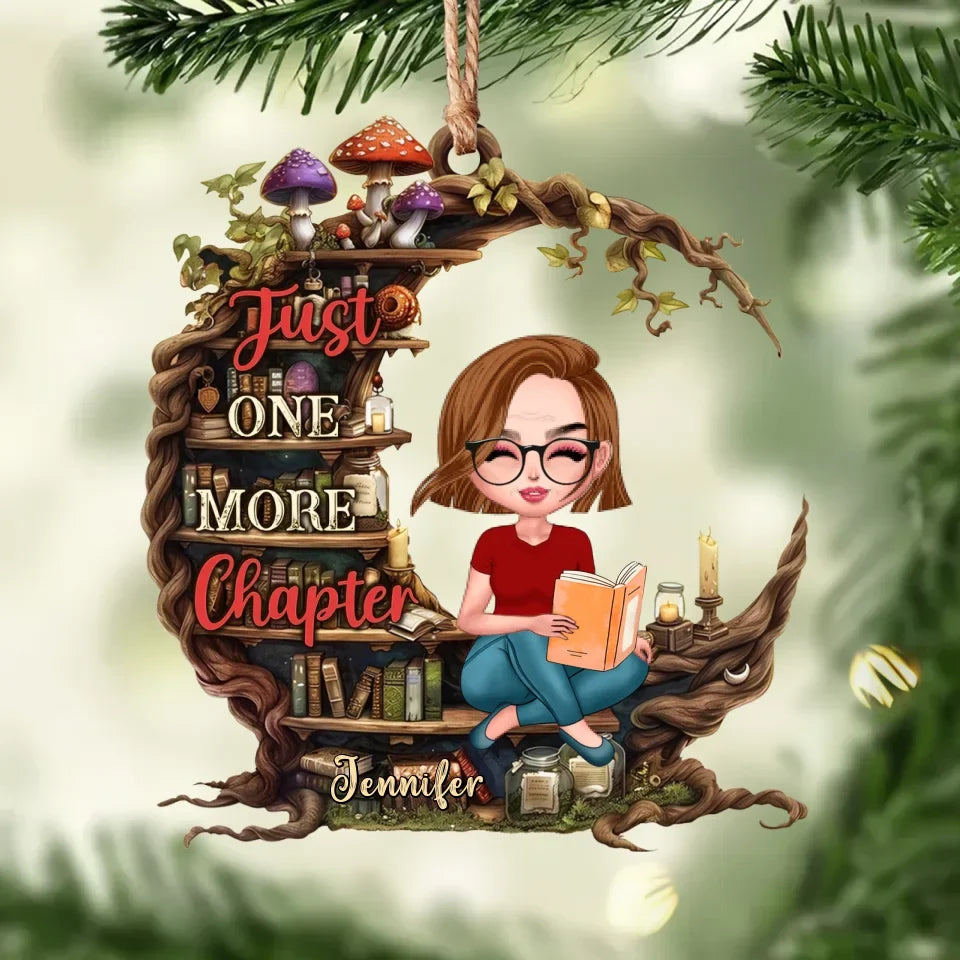 Personalized Reading Wooden Art/Ornament - Gift Idea For Reading Lover - Just A Girl Who Loves Books