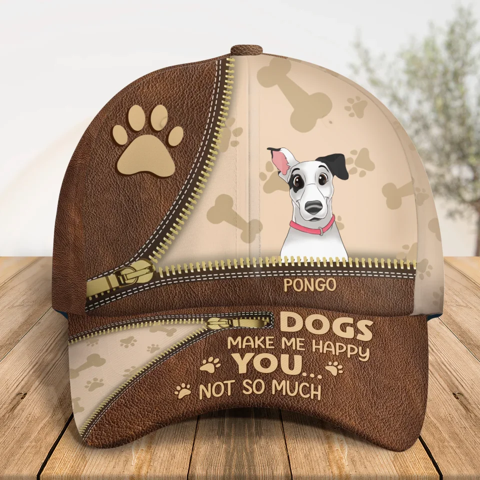 Personalized Dog Mom Classic Cap - Gift Idea for for Dog Lovers - Dogs Make Me Happy