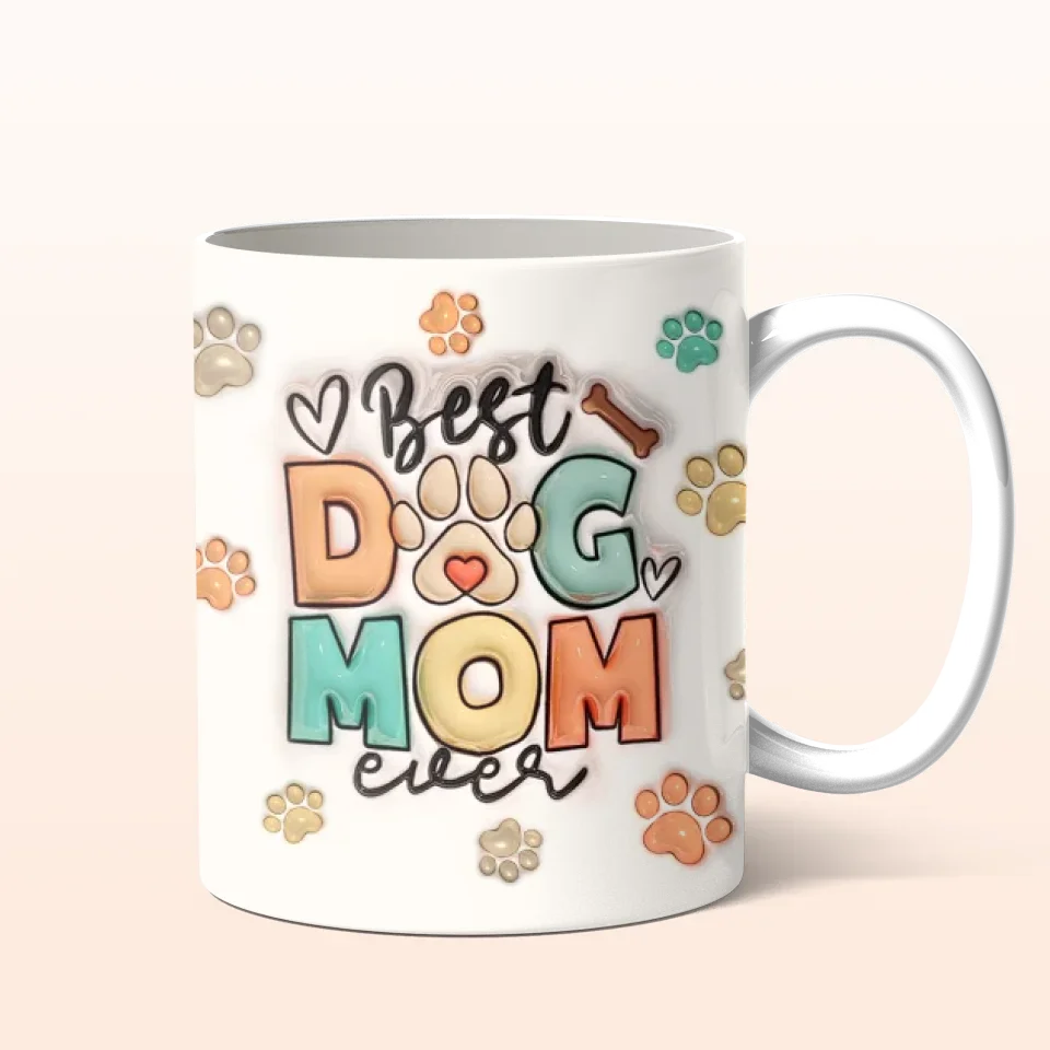 Personalized Dog Mom Coffee Mug - Gift Idea For Dog Lover - Upload Dog Photo - Best Dog Mom Ever