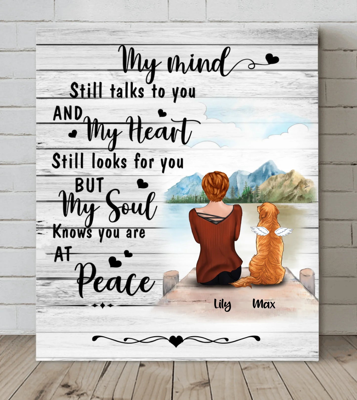 Custom Personalized Dog Mom Canvas - Best Gift For Dog Lovers - My Mind Still Talks To You - TBZX4U