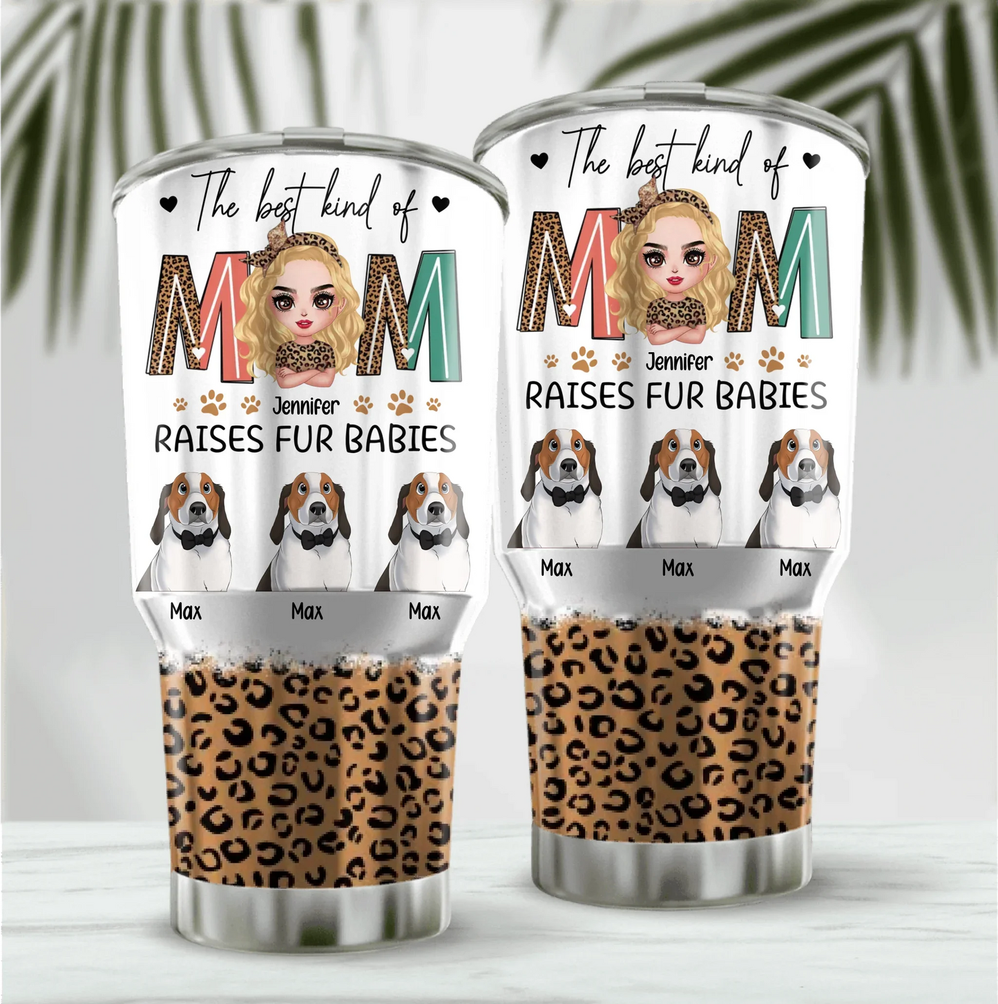 Personalized Dog Mom Irregular Tumbler - Mother's Day Gift For Dog Lover - The Best Kind Of Mom Raises Fur Babies