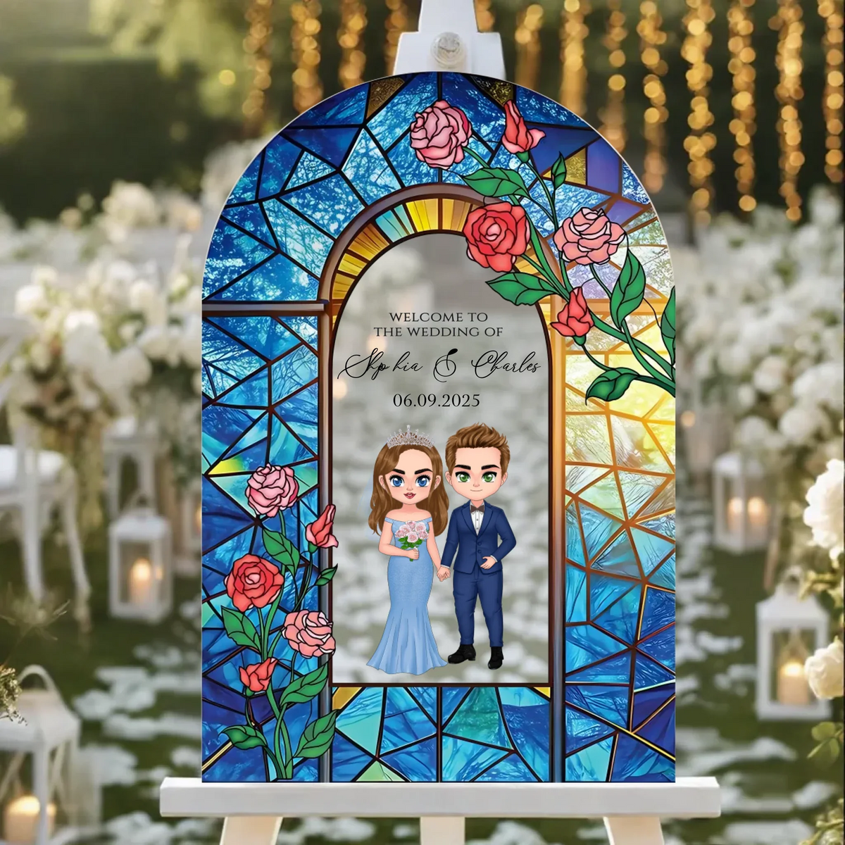 Personalized Couple Acrylic Plaque - Anniversary/Wedding Gift Idea for Couple - Welcome To The Wedding