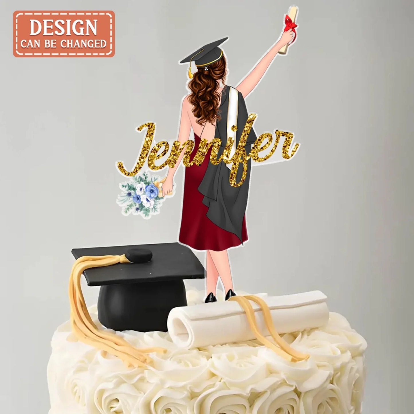 Personalized Graduation Senior Acrylic Cake Topper - Graduation Gift Idea For Daughter/Friend/Sister