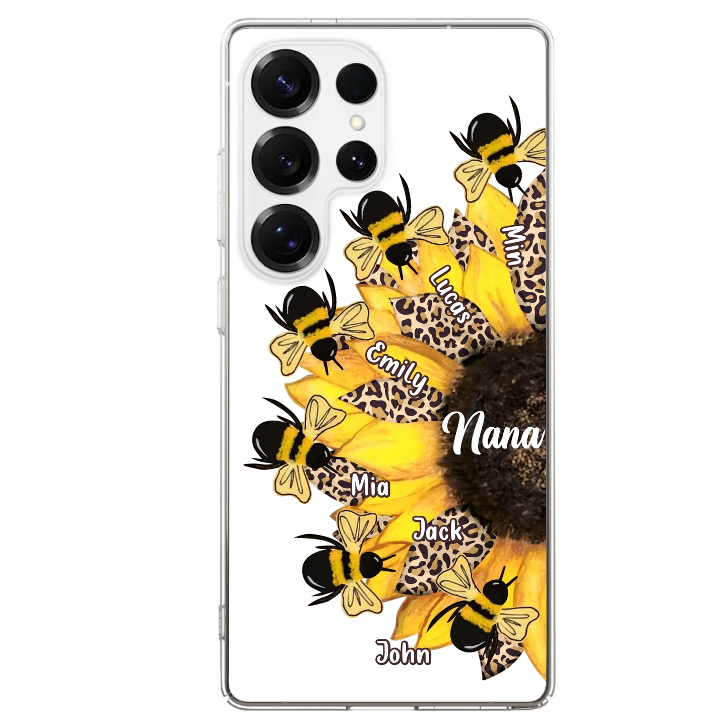 Custom Sunflower Grandma Phone Case - Mother's Day Gift Idea for Mom/Grandma