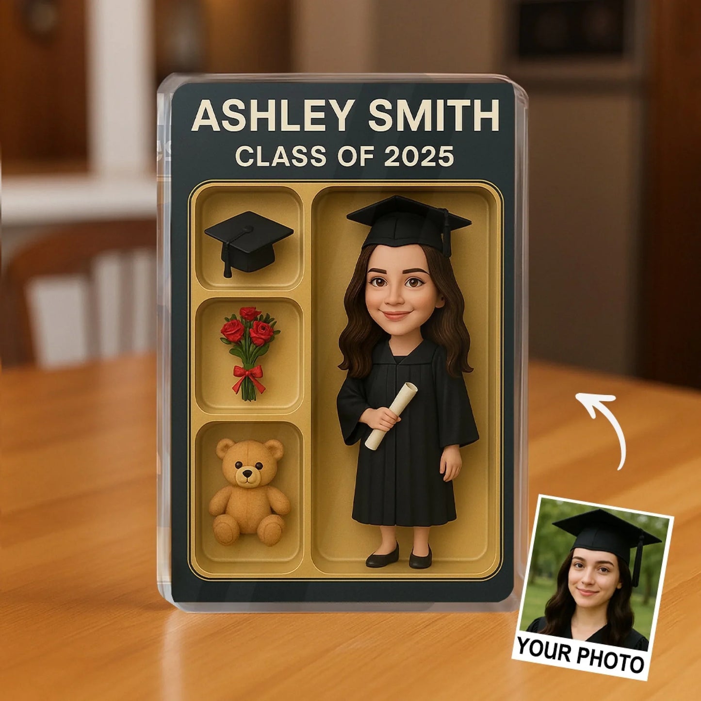 Personalized Graduation Acrylic Block - Graduation Gift Idea For Daughter/Friend/Sister - Upload Photo