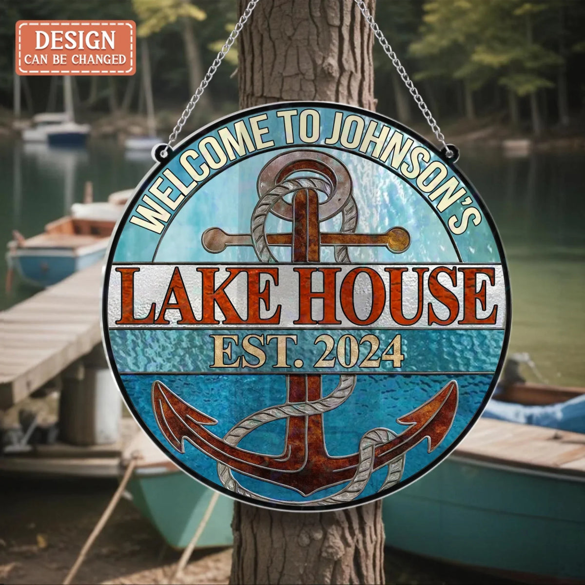 Personalized Lake House Acrylic Suncatcher - Gift Idea For Family/Couple - Welcome To Lake House