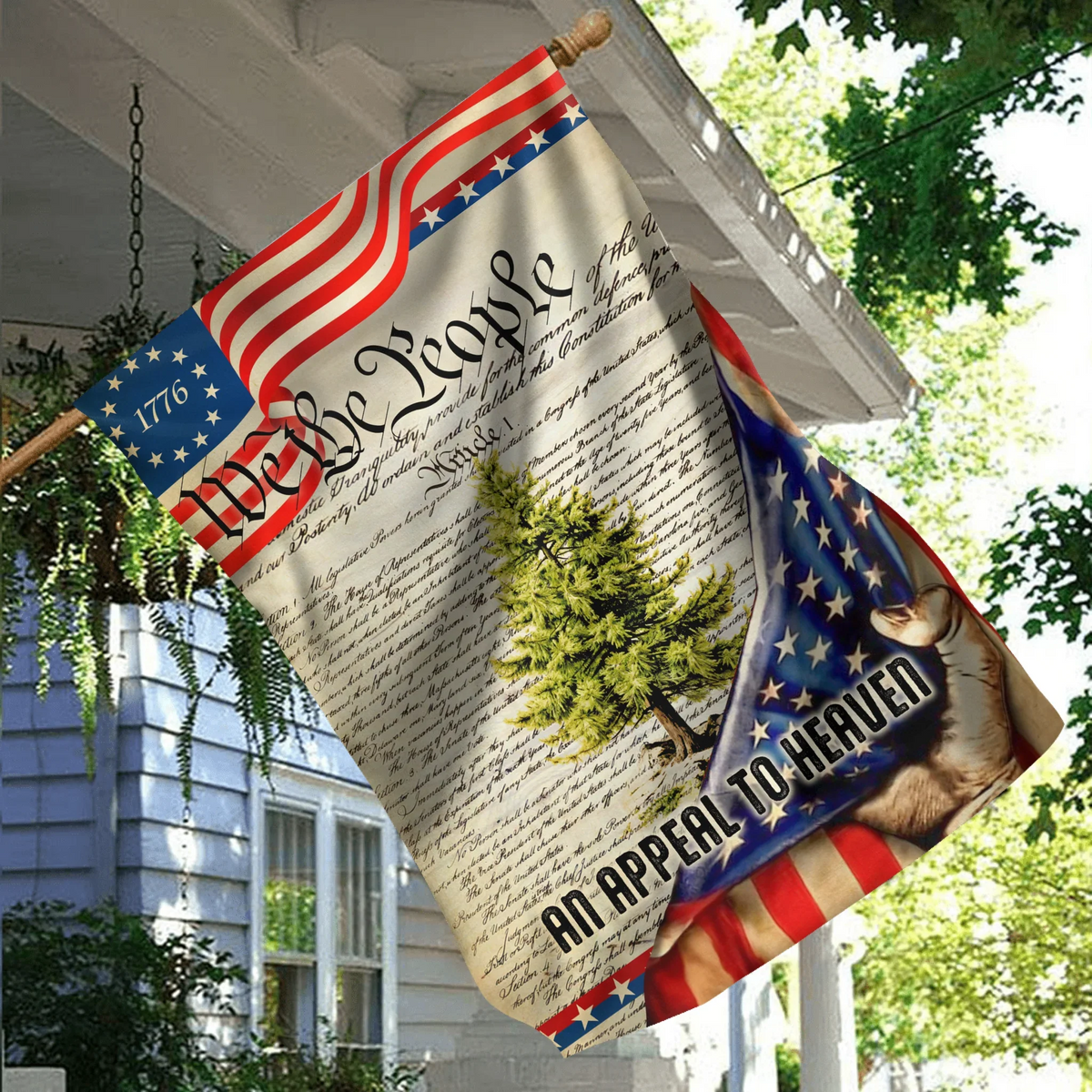 Patriot Flag Sign - Gifts For Veterans/ Patriots/ Memorial Day/ Independence Day - An Appeal To Heaven