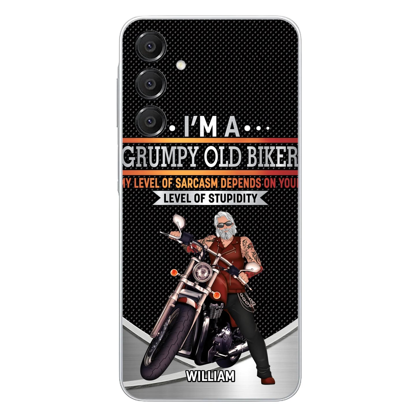 Custom Personalized Old Biker Phone Case - Father's Day Gift Idea for Biker - I'm A Grumpy Old Biker - Case for iPhone/Samsung