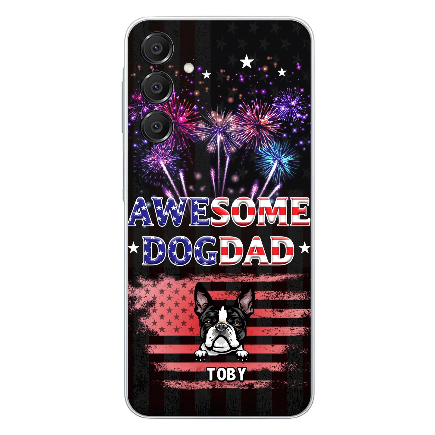 Custom Personalized Dog Dad Phone Case - Gift Idea For Father's Day/Dog Lovers - Up To 6 Dogs - Awesome Dog Dad - Cases For Iphone And Samsung