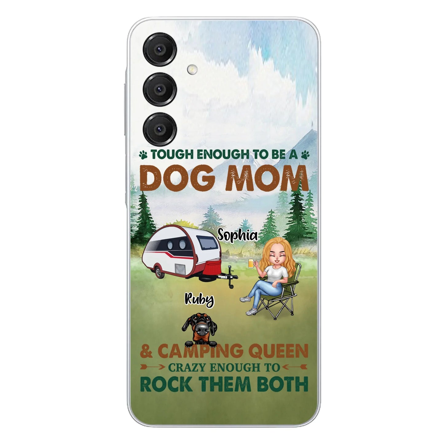 Custom Personalized Camping With Dogs Phone Case - Up to 5 Dogs - Best Gift For Dog Lovers - I Like Camping And Dogs And Maybe 3 People - Case For iPhone/Samsung