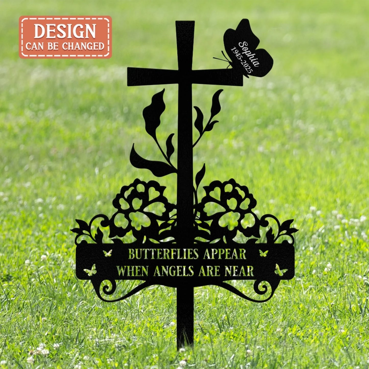 Personalized Memorial Black Metal Sign - Memorial Gift Idea For Family Member - Always In Our Minds Forever In Our Hearts