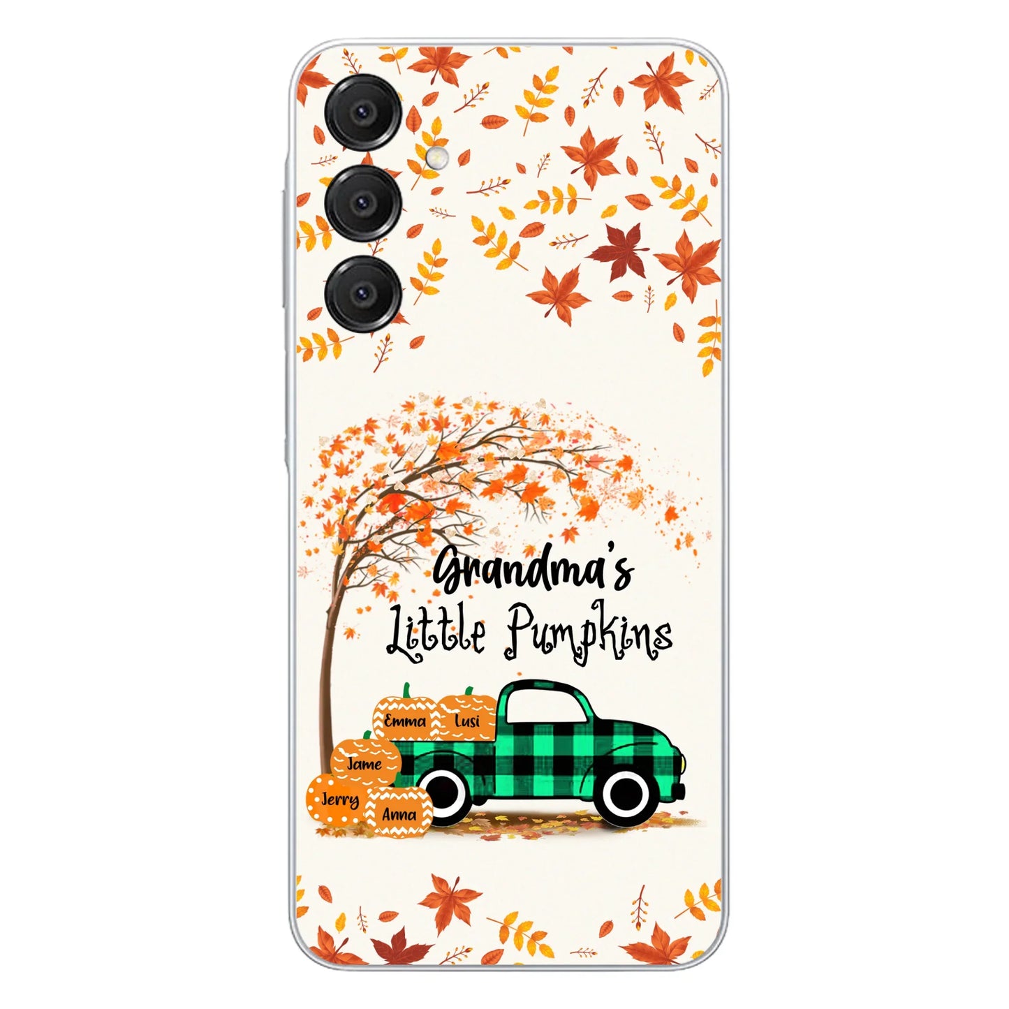 Custom Personalized Autumn Grandma's Pumpkins Phone Case - Gift For Grandma - Grandma's Little Pumpkins - Case For iPhone And Samsung