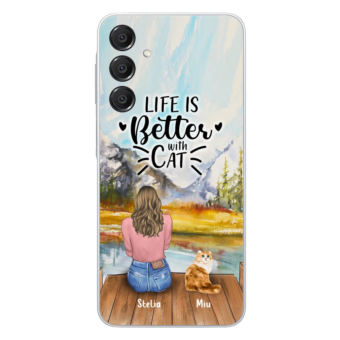 Custom Personalized Cat Mom Phone Case - Gifts For Cat Lovers With Upto 4 Cats - Home Is Where The Paws Are - Case For iPhone, Samsung