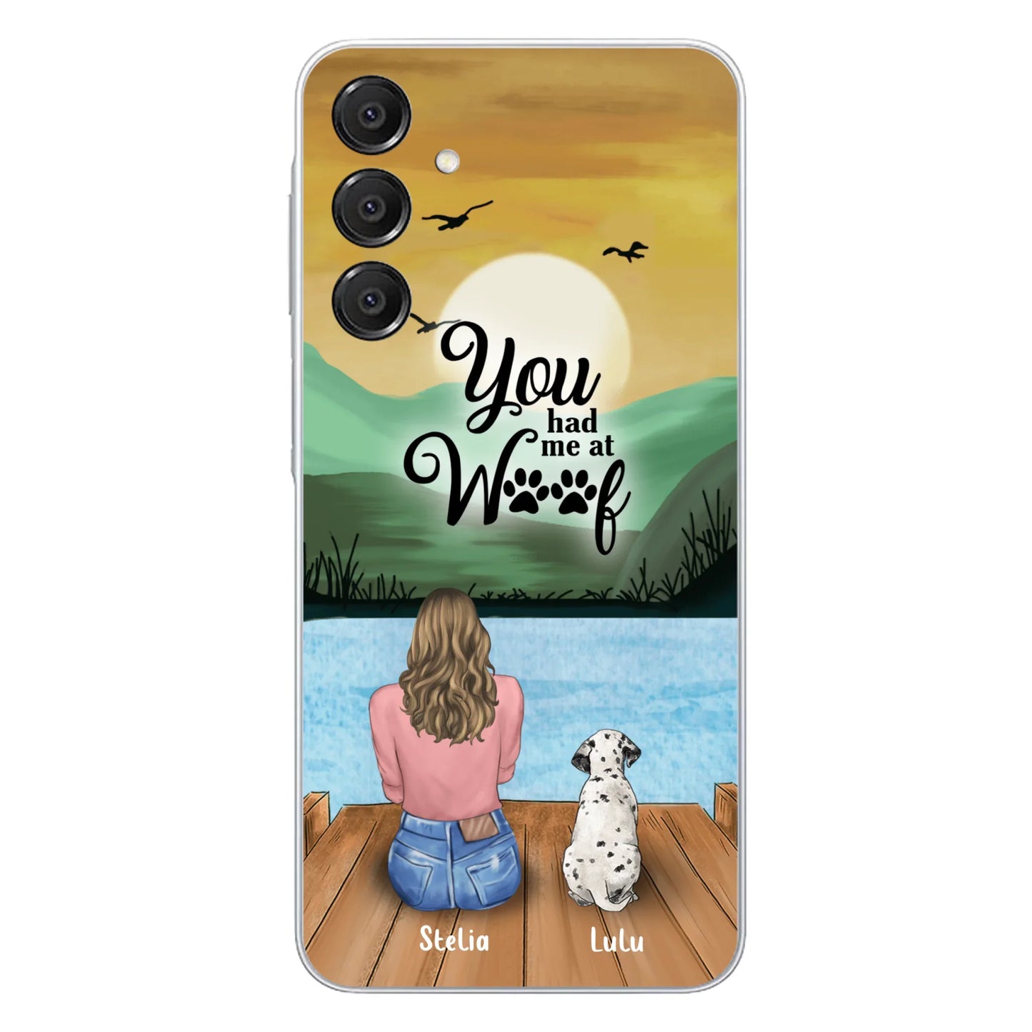 Custom Personalized Dog Mom Phone Case - Gifts For Dog Lover With Upto 4 Dogs - You Had Me At Woof