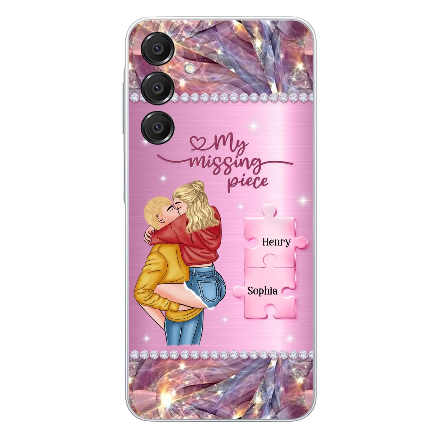 Custom Personalized Couple iPhone/ Samsung Phone Case - Gift Idea For Couple/ Christmas - My Missing Piece