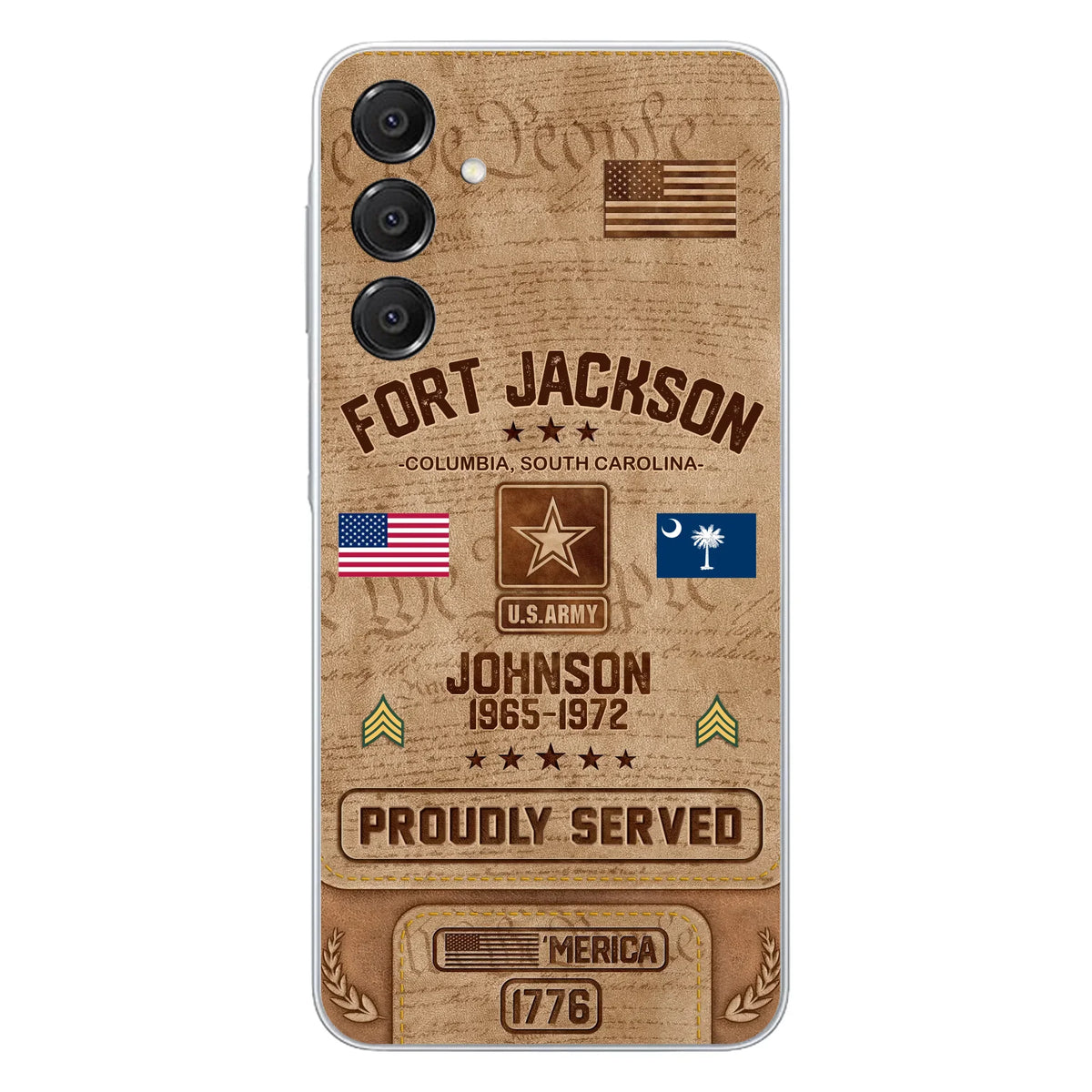 Custom Personalized Veteran Phone Case - Gift For Veteran - Birthday/ Father's Day Gift - Proudly Served - Case For iPhone And Samsung