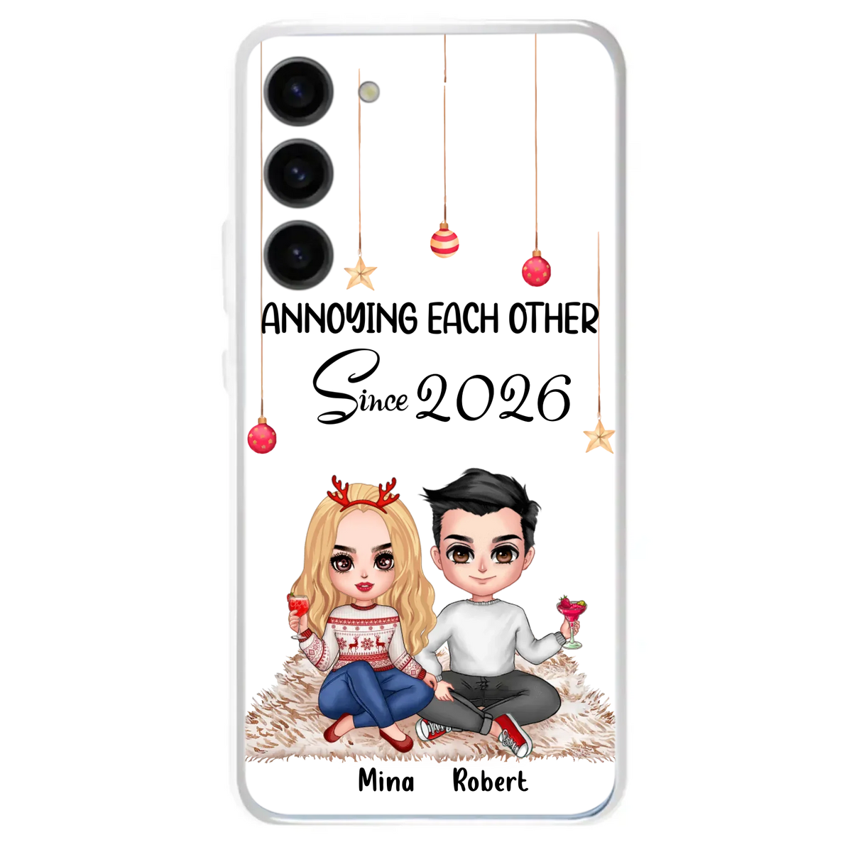 Custom Personalized Couple Phone Case - Christmas Gift Idea For Couple - Annoying Each Other Since 2026 - Case for iPhone/Samsung