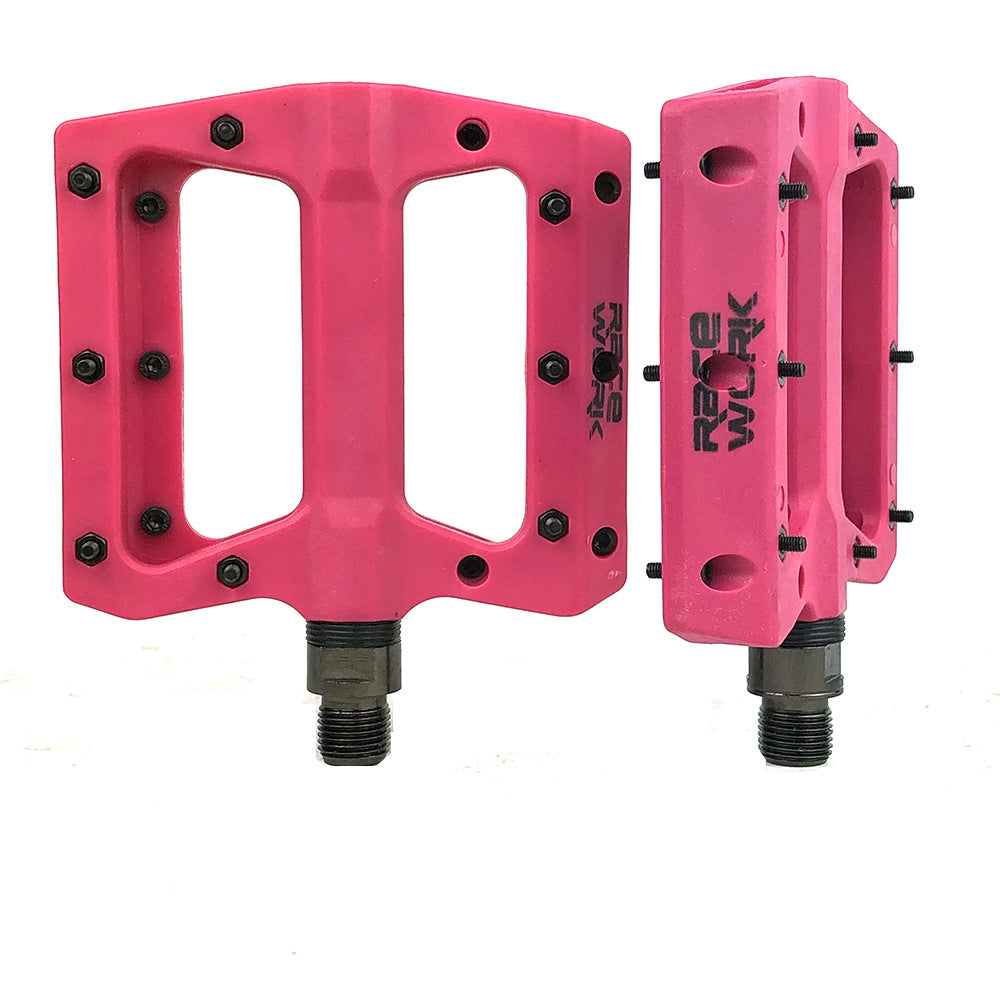 Mountain Bike Bicycle Nylon Fiber Peilin Pedal Dead Fly Bearing Pedal Non-Slip Pedal