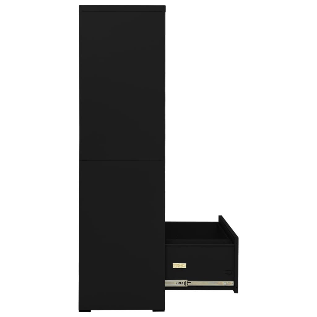 vidaXL Filing Cabinet Under Desk Office File Cabinet Storage Cabinet Steel-4