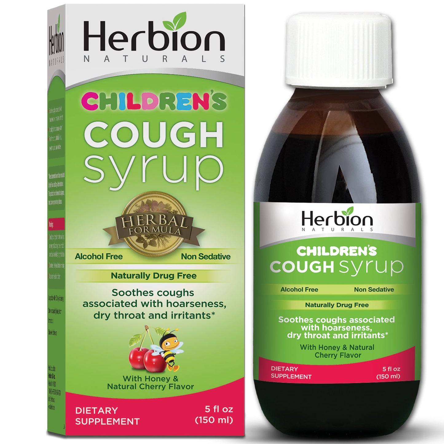 Herbion Naturals Throat Syrup For Children Cherry 5 Oz