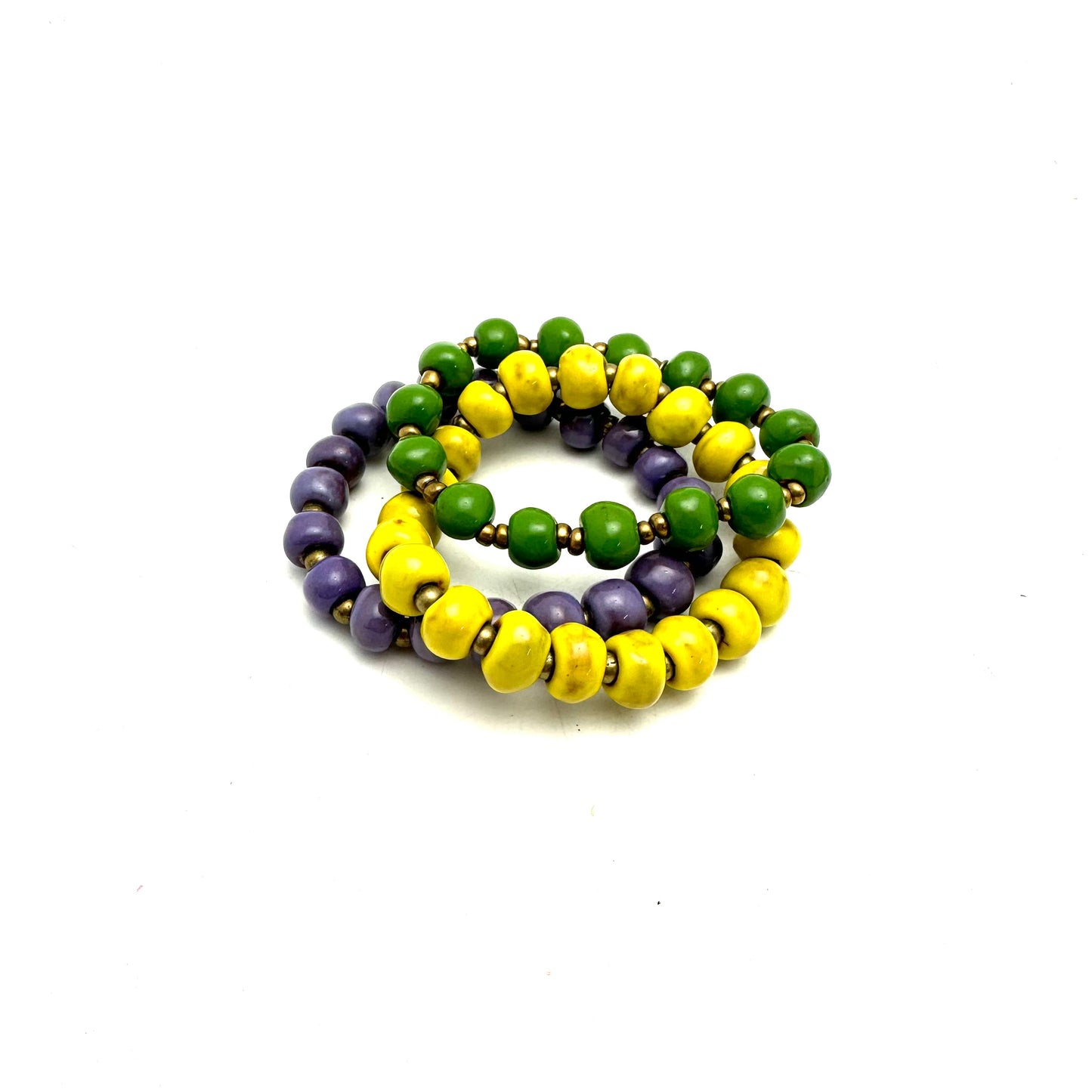 Mardi Gras Bracelet Stack
