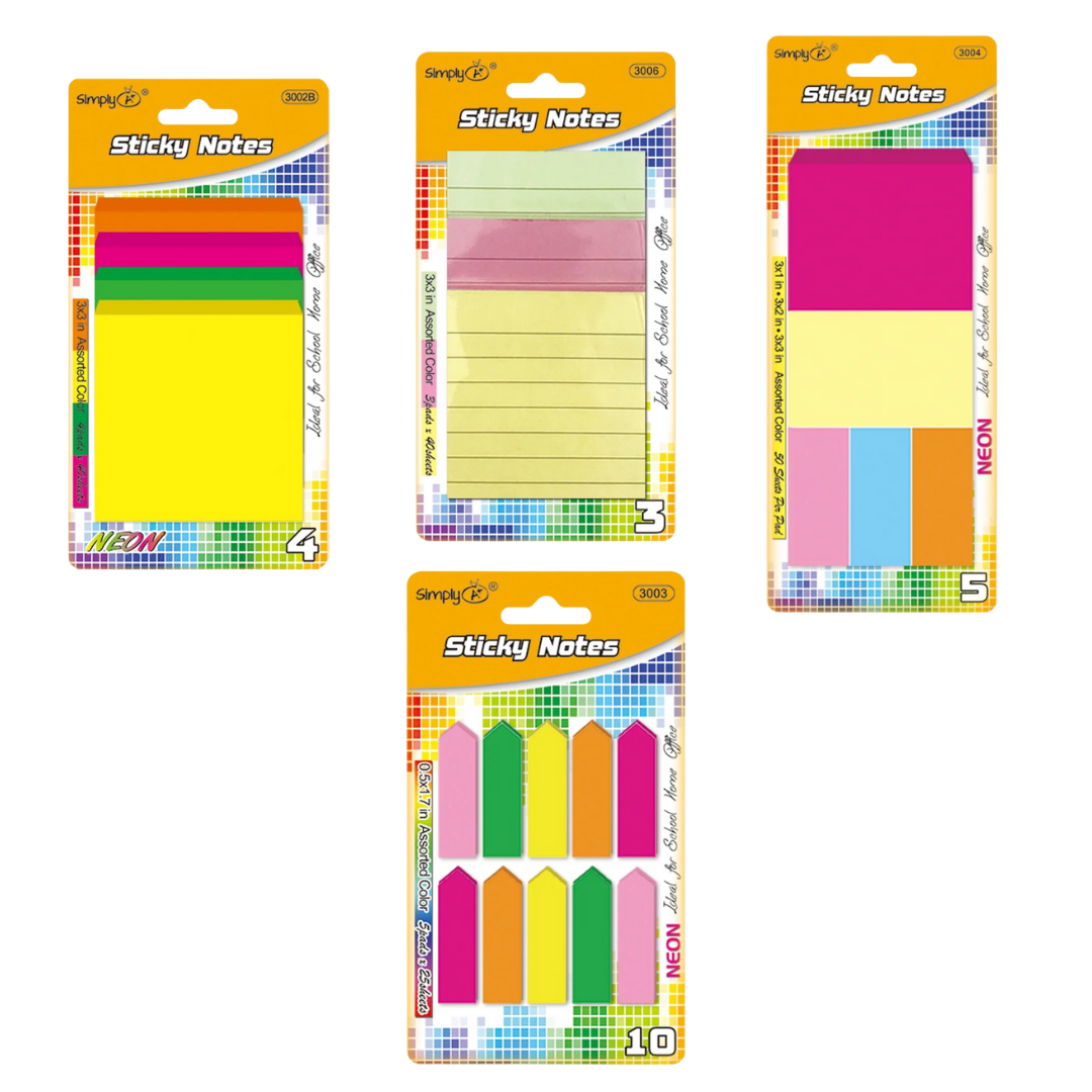 Sticky Notes 3 × 3″ surtidos