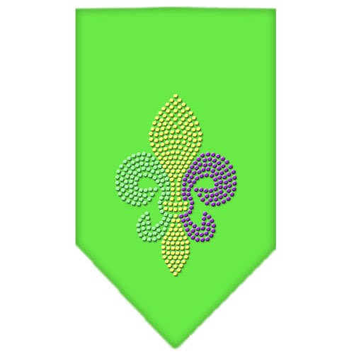 Pet and Dog Bandana Rhinestone, "Mardi Gras Fleur De Lis"