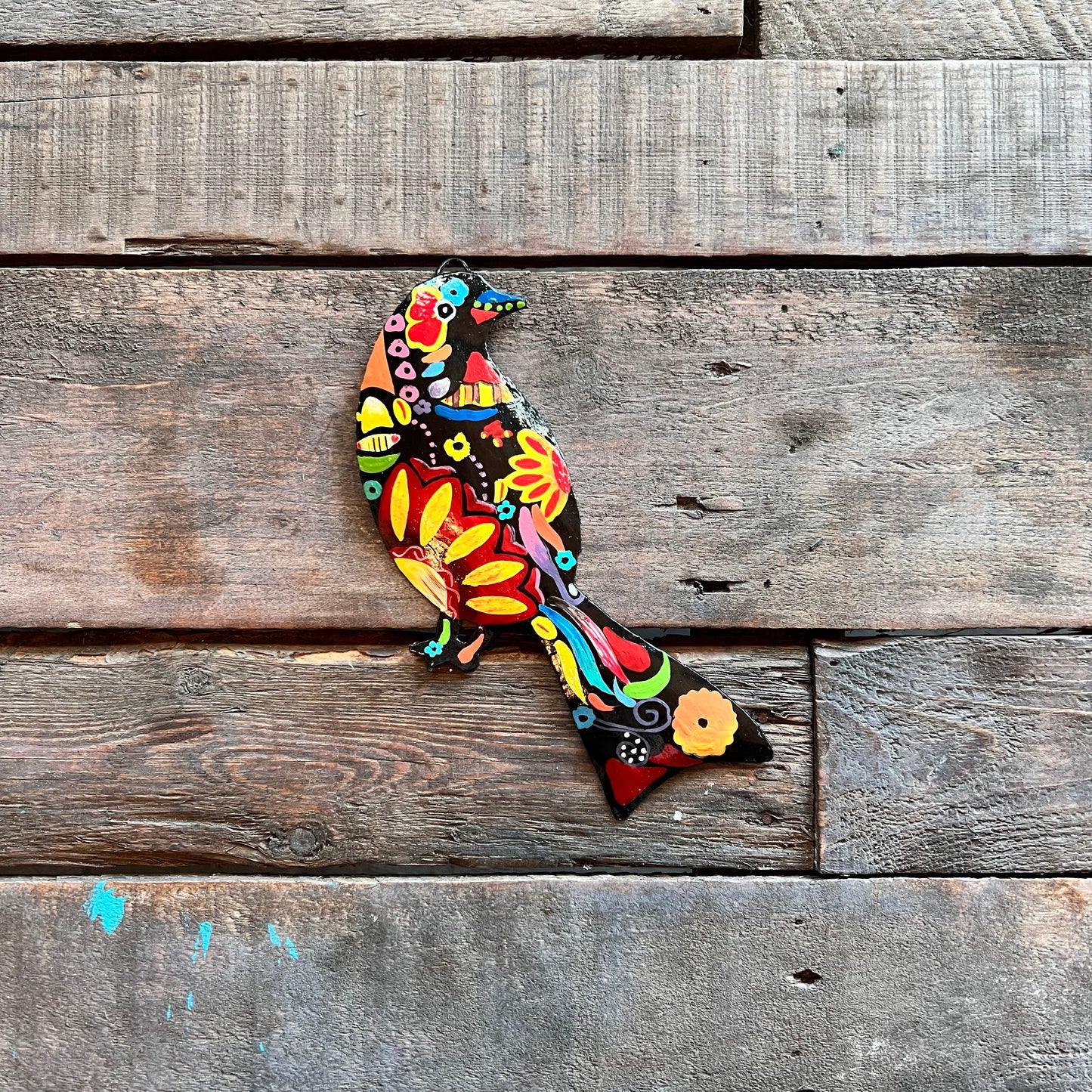 Small Metal Bird- Painted