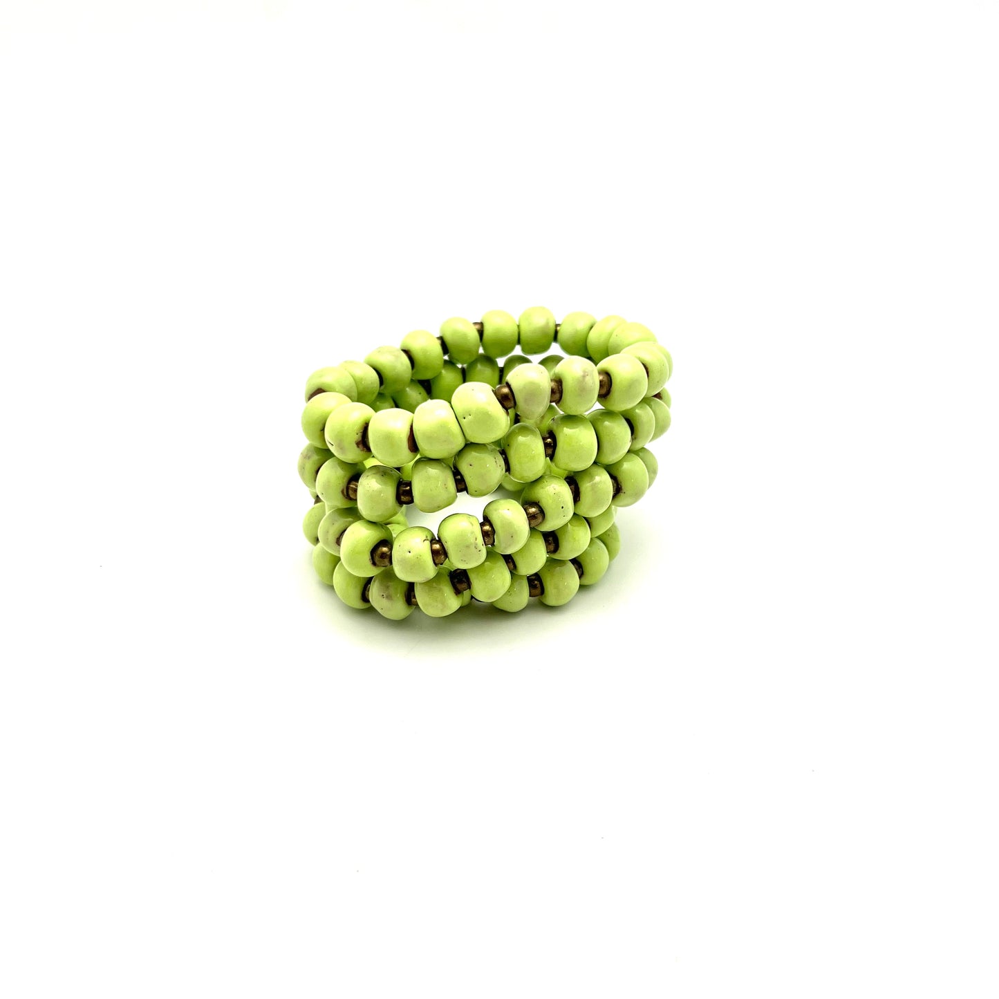 Simple Ceramic Bracelet- Spring Green