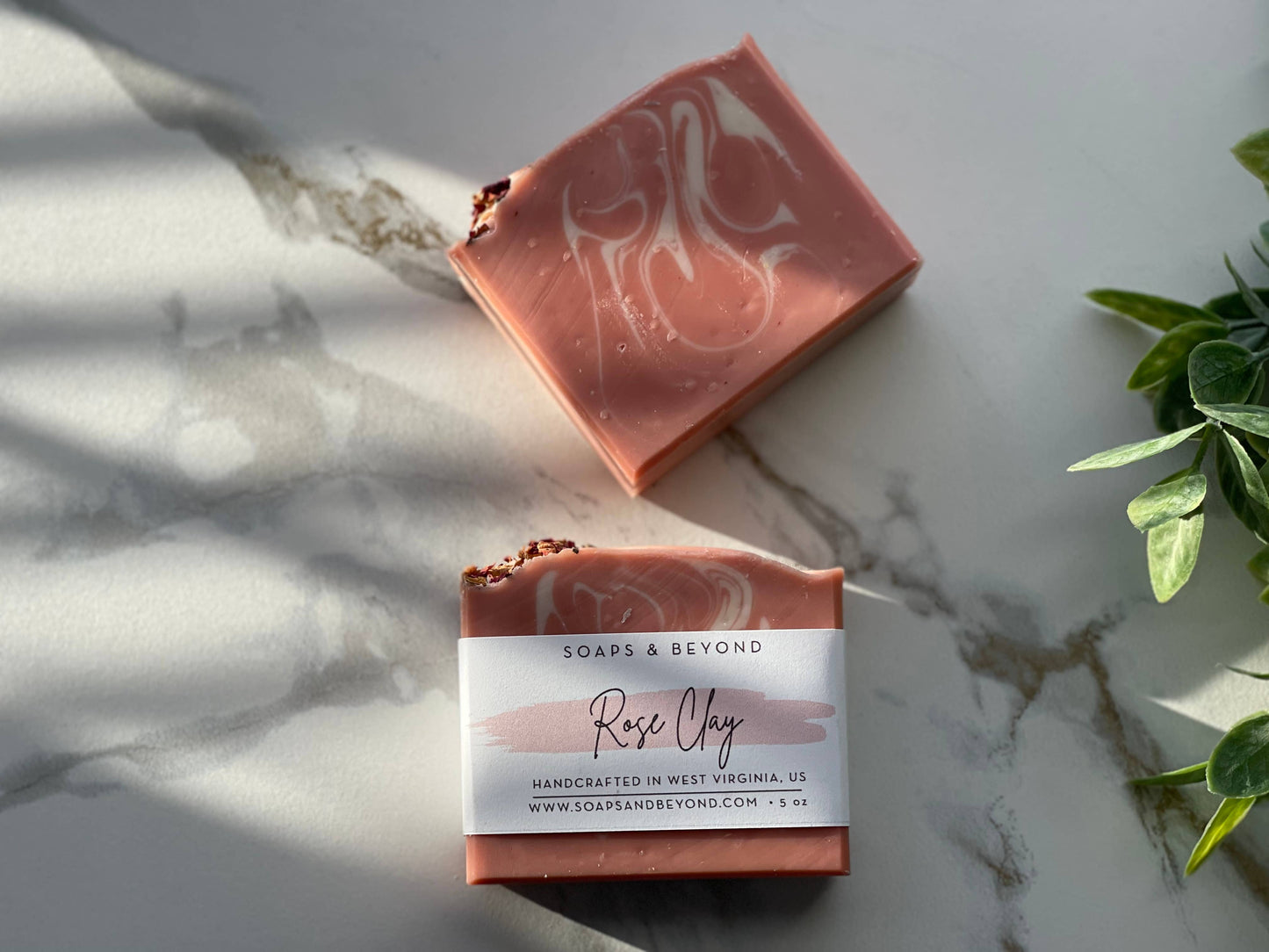 Rose Clay Soap bar 100% Natural.