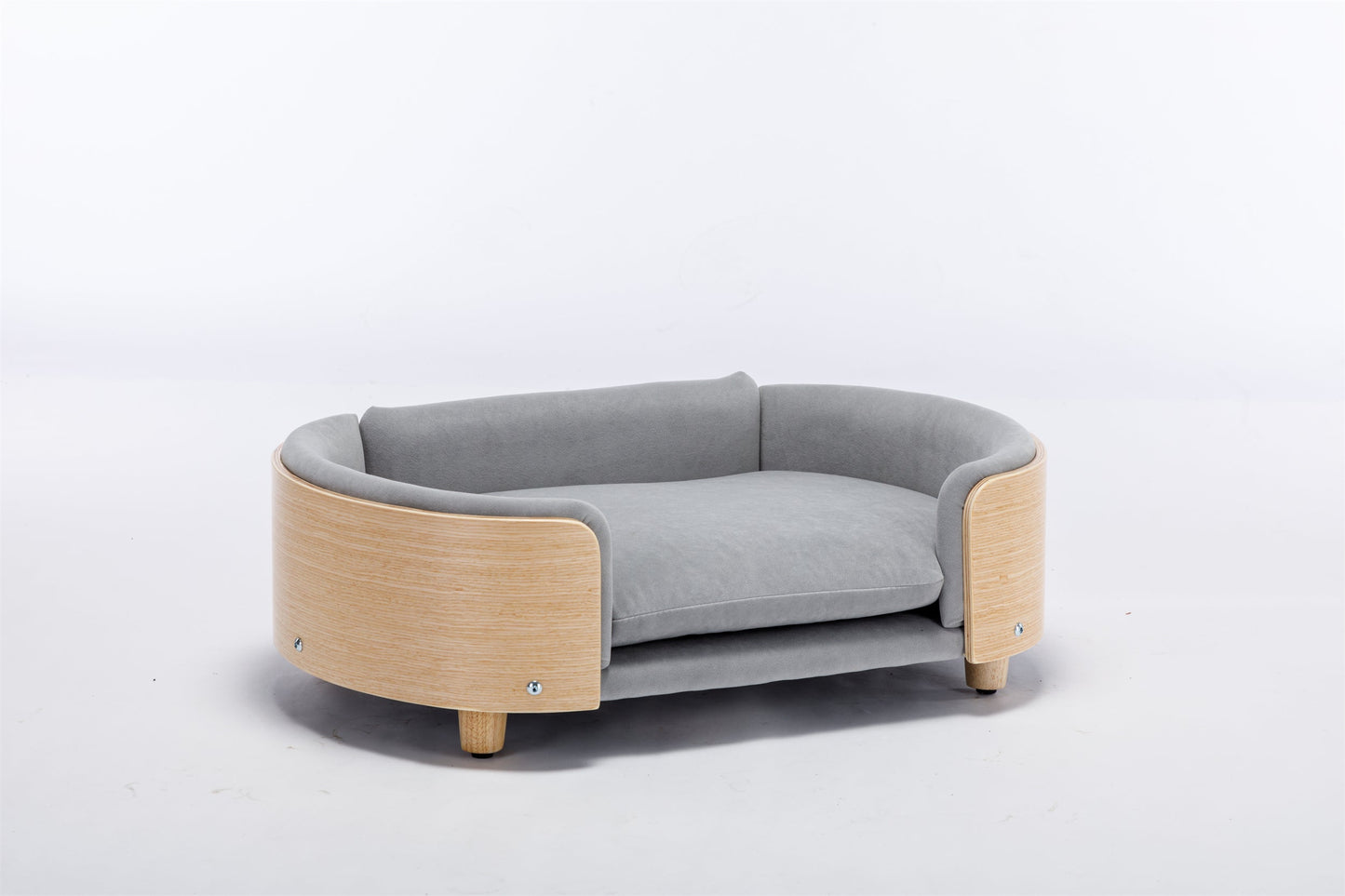 Scandinavian Style Elevated Dog Bed Pet Sofa with Solid Wood Legs and