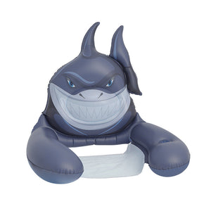 Dark blue whale with net seat