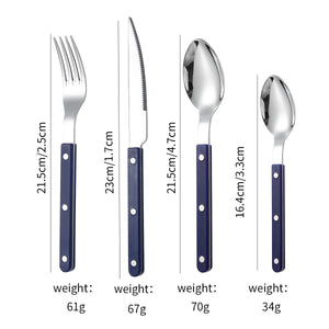 304 French Rivet Four-Piece Set [Blue]