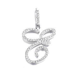 Silver single letter E
