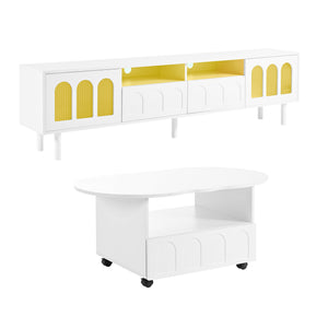 White + Particle Board + 80-89 inches