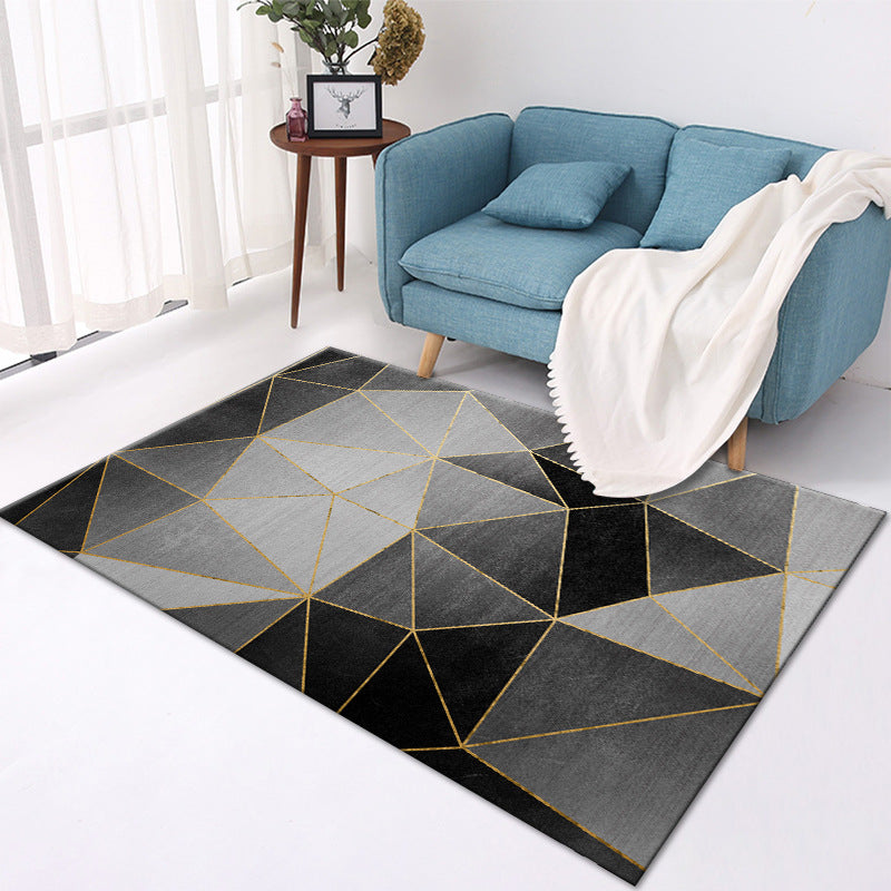 Crystal Velvet Printed Carpet Living Room