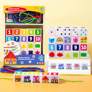Beaded string building block