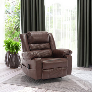 Brown + PU Leather + Foam