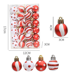24 painted Christmas balls
